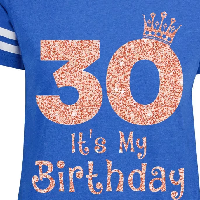 30 ItS My Birthday 30 Years Old Happy 30th Birthday Enza Ladies Jersey Football T-Shirt