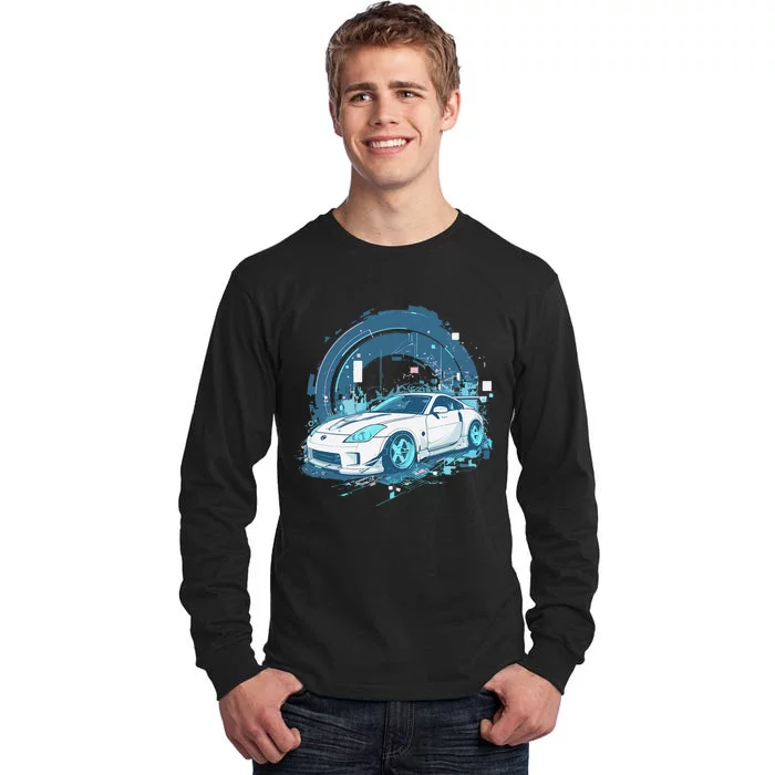 350 Jdm Race Car Scene Z33 Tuning Drift Import Tall Long Sleeve T-Shirt