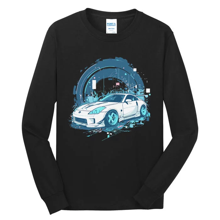 350 Jdm Race Car Scene Z33 Tuning Drift Import Tall Long Sleeve T-Shirt