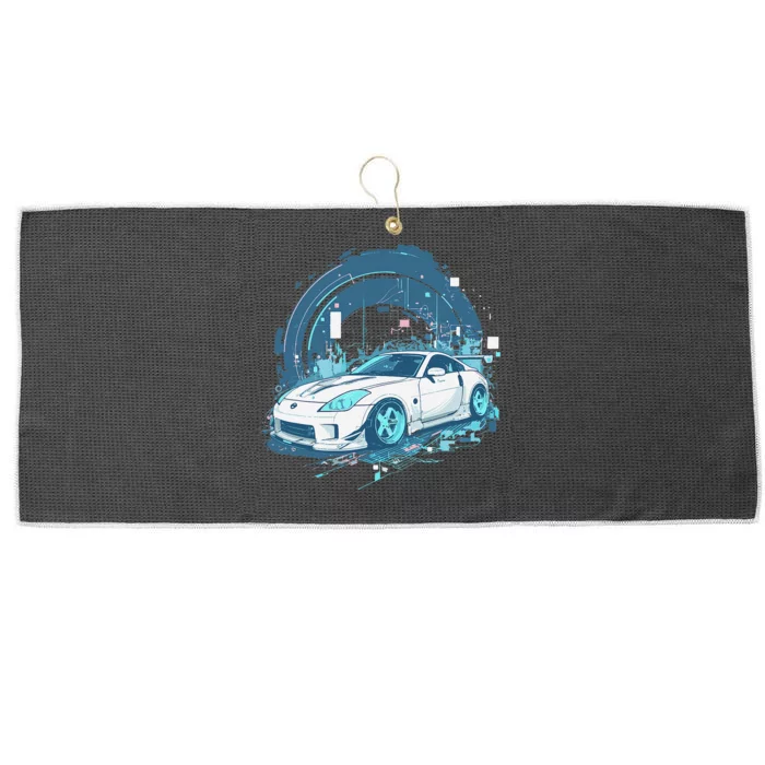 350 Jdm Race Car Scene Z33 Tuning Drift Import Large Microfiber Waffle Golf Towel