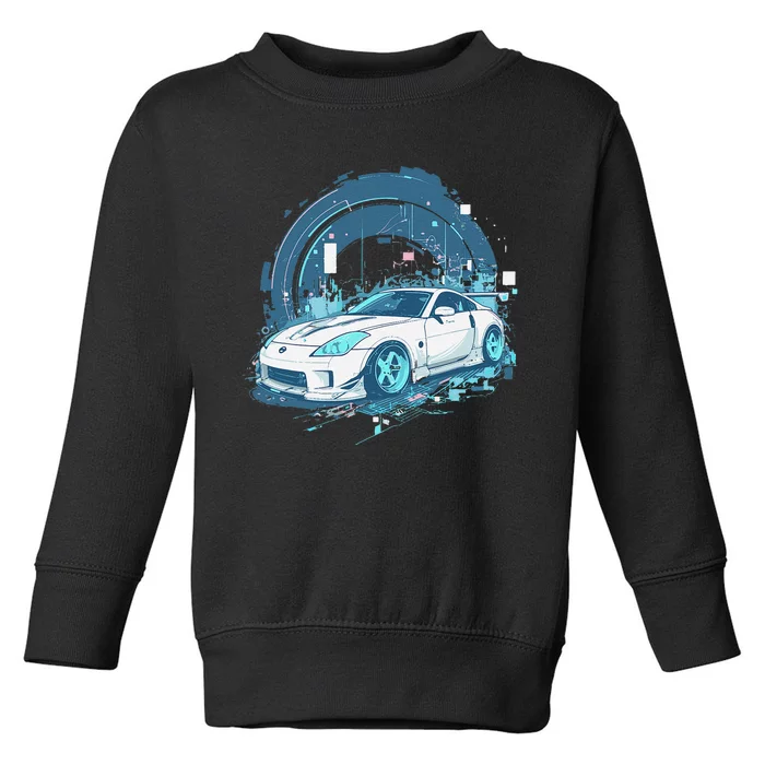 350 Jdm Race Car Scene Z33 Tuning Drift Import Toddler Sweatshirt