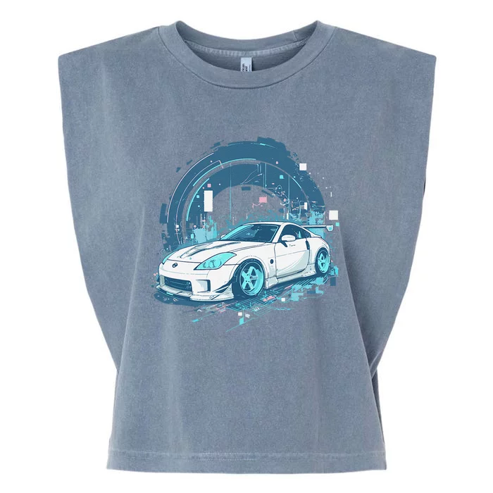 350 Jdm Race Car Scene Z33 Tuning Drift Import Garment-Dyed Women's Muscle Tee