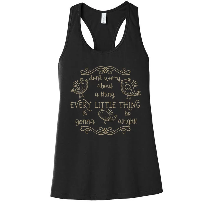 3 Little Birds Bob Mar Ley Women's Racerback Tank