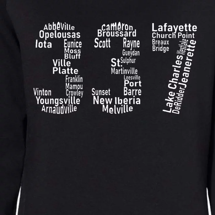 337 Lafayette Lake Charles Louisiana Acadiana Area Code Womens California Wash Sweatshirt