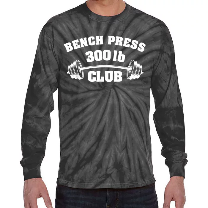 300 Lbs Pound Bench Press Club Gym Weightlifting Powerlift Tie-Dye Long Sleeve Shirt