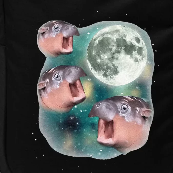 3 Moondeng Baby Hippo Meme Funny Cute Hippopotamus Animal Gift Impact Tech Backpack