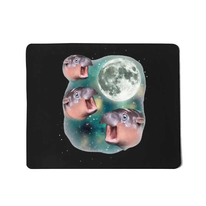 3 Moondeng Baby Hippo Meme Funny Cute Hippopotamus Animal Gift Mousepad