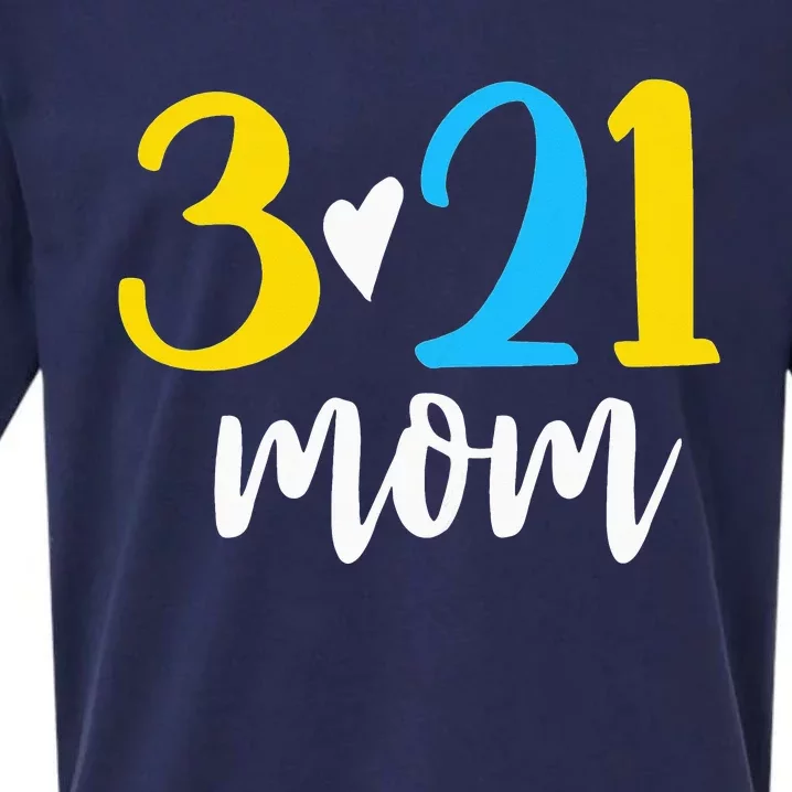 321 Mom Down Syndrome Awareness Day Sueded Cloud Jersey T-Shirt