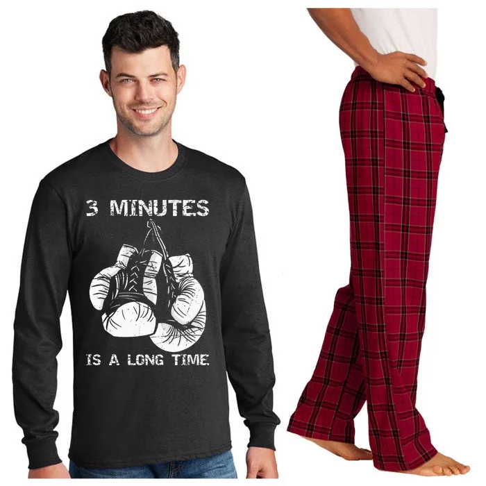 3 Minutes Is A Long Time Funny Boxing Long Sleeve Pajama Set