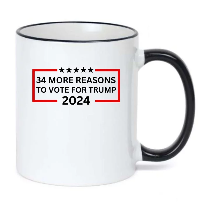 34 More Reasons To Vote For Trump Black Color Changing Mug