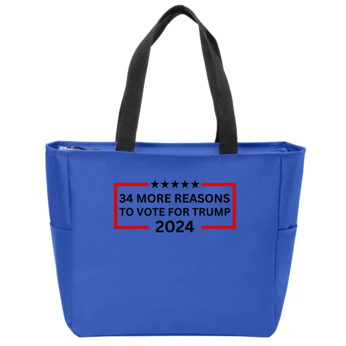 34 More Reasons To Vote For Trump Zip Tote Bag