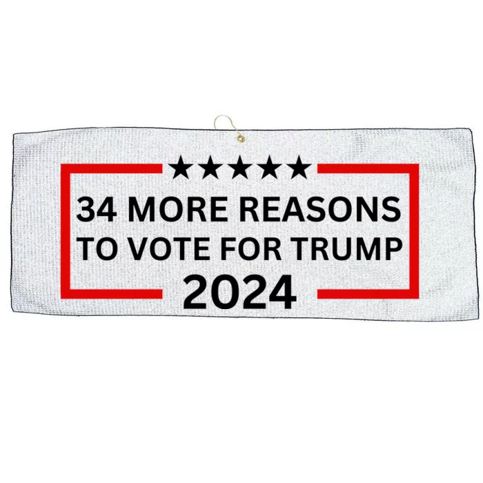 34 More Reasons To Vote For Trump Large Microfiber Waffle Golf Towel