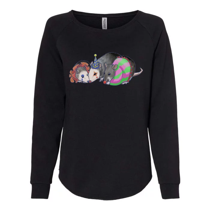 3 Mischievous Rat Womens California Wash Sweatshirt