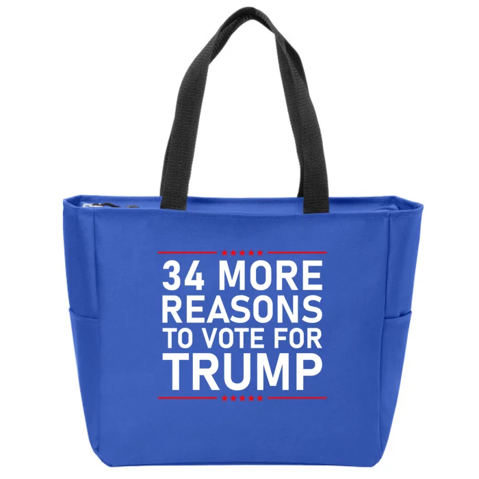 34 More Reasons To Vote For Trump Meaningful Gift Zip Tote Bag