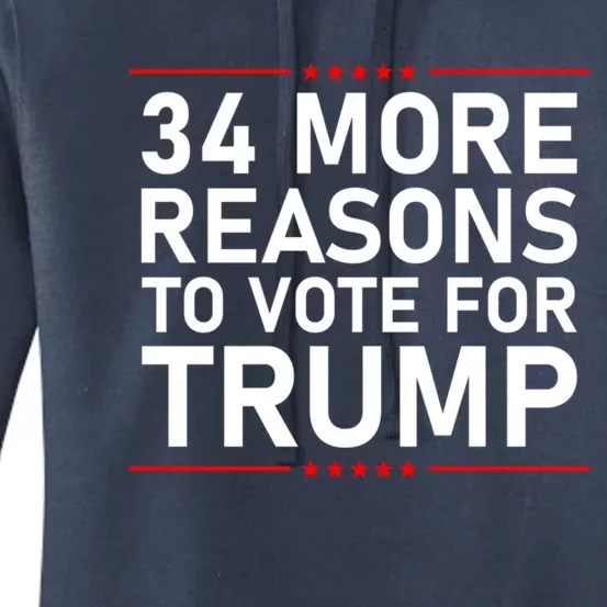 34 More Reasons To Vote For Trump Meaningful Gift Women's Pullover Hoodie