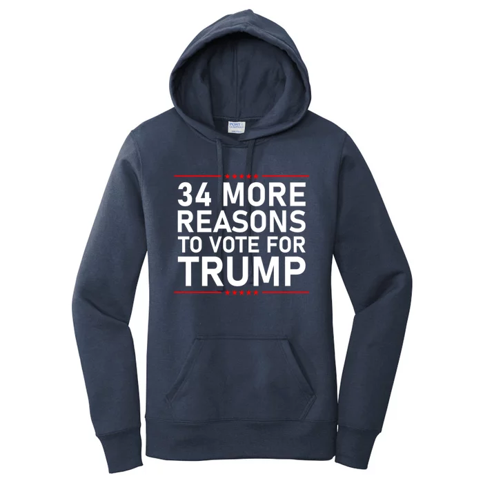 34 More Reasons To Vote For Trump Meaningful Gift Women's Pullover Hoodie