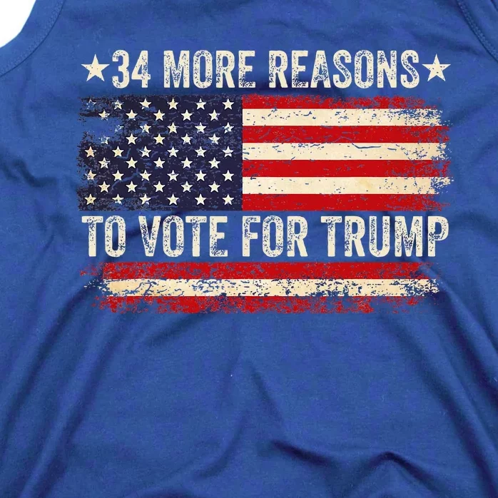 34 More Reasons To Vote For Trump Us Flag Tank Top