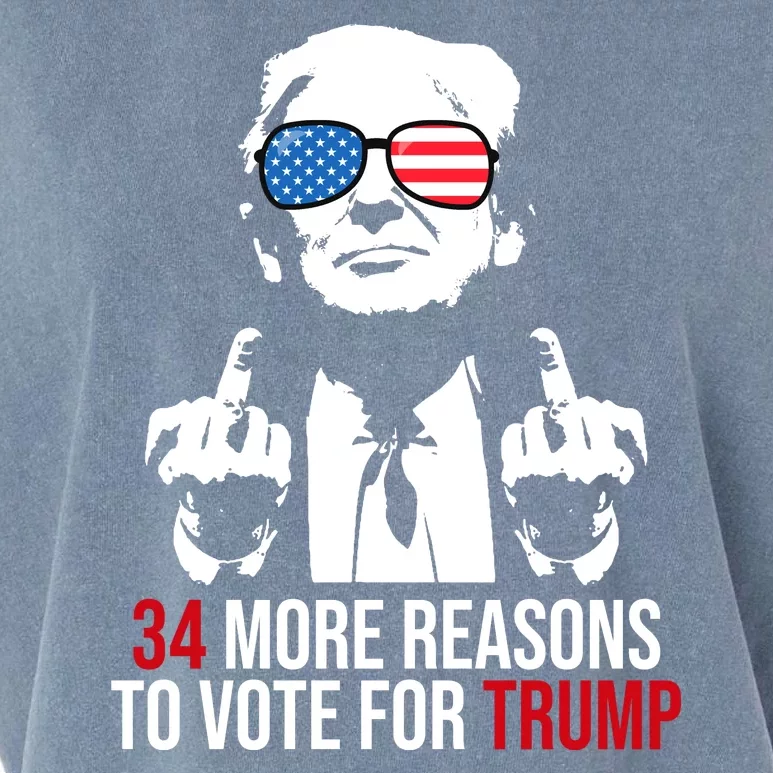 34 More Reasons To Vote For Trump Funny Election Garment-Dyed Women's Muscle Tee