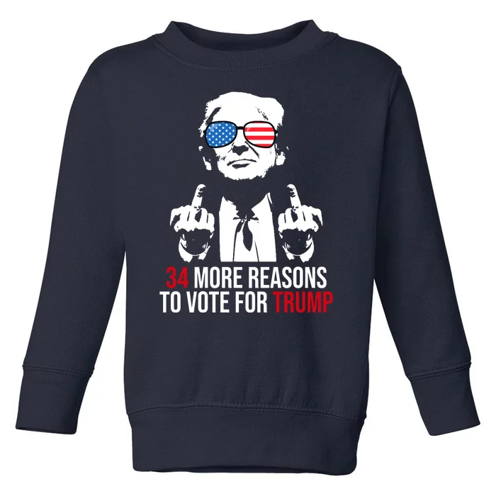 34 More Reasons To Vote For Trump Funny Election Toddler Sweatshirt