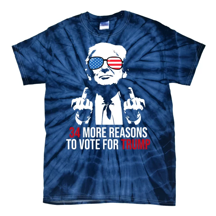 34 More Reasons To Vote For Trump Funny Election Tie-Dye T-Shirt