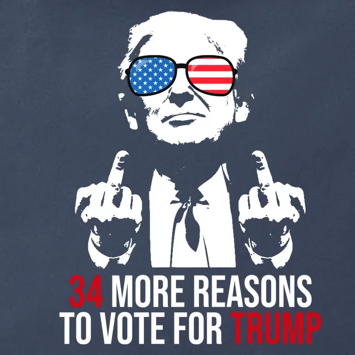 34 More Reasons To Vote For Trump Funny Election Zip Tote Bag