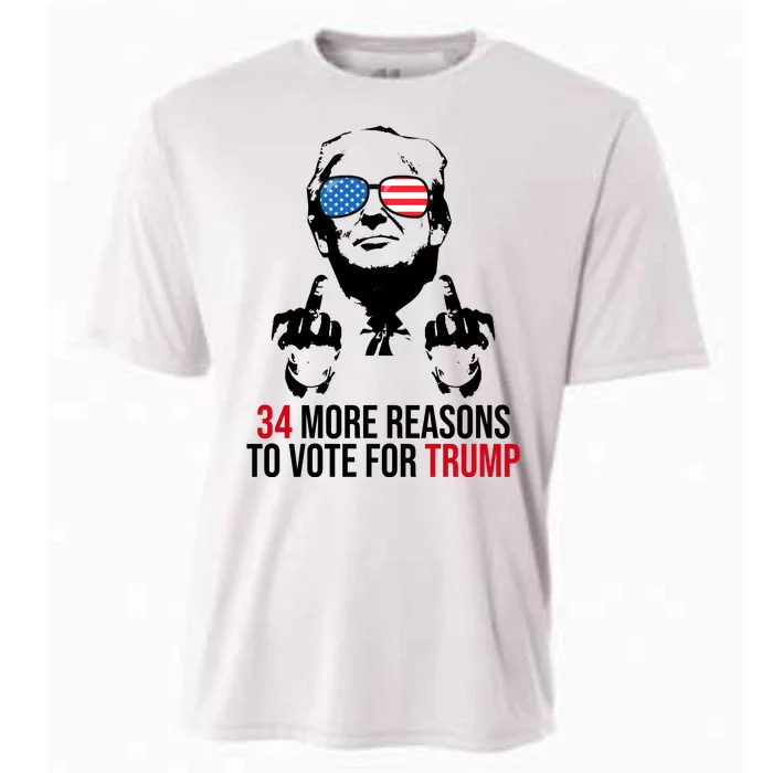 34 More Reasons To Vote For Trump Funny Election Cooling Performance Crew T-Shirt