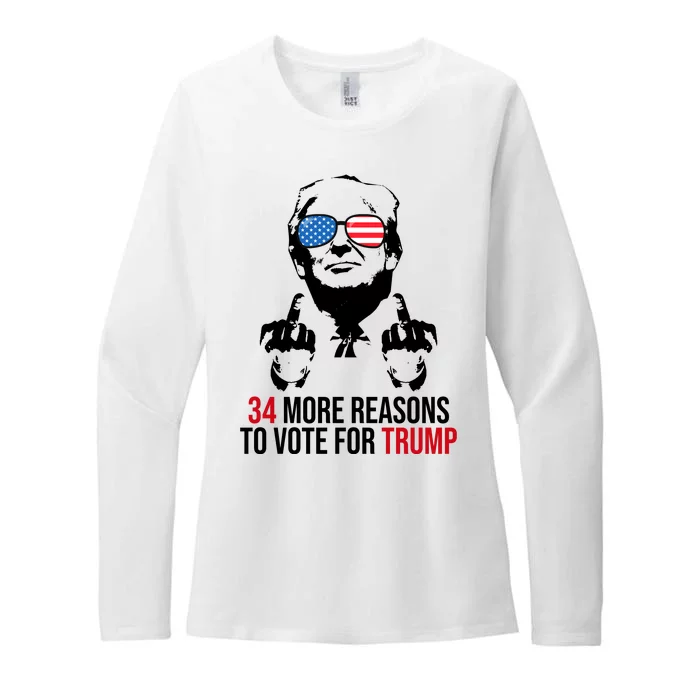 34 More Reasons To Vote For Trump Funny Election Womens CVC Long Sleeve Shirt