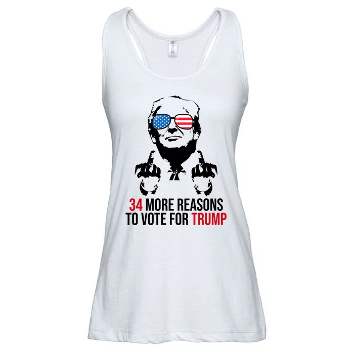 34 More Reasons To Vote For Trump Funny Election Ladies Essential Flowy Tank