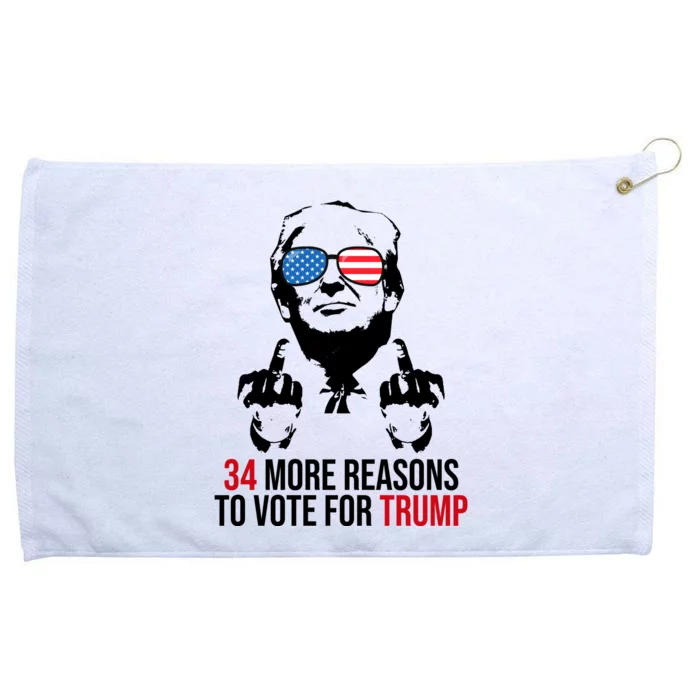 34 More Reasons To Vote For Trump Funny Election Grommeted Golf Towel