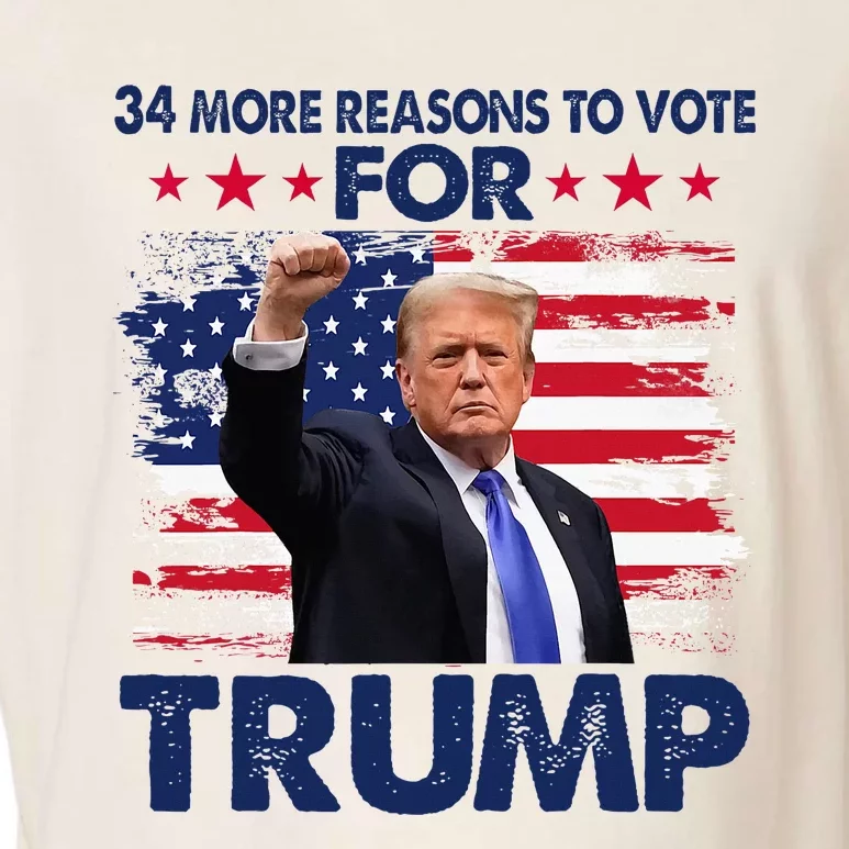 34 More Reasons To Vote For Trump Convicted Felon Trump 2024 Garment-Dyed Women's Muscle Tee