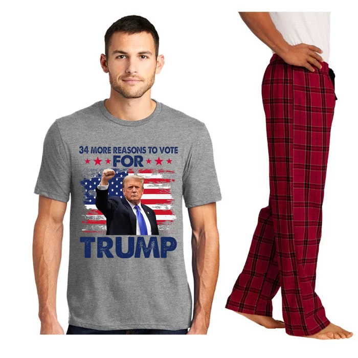 34 More Reasons To Vote For Trump Convicted Felon Trump 2024 Pajama Set