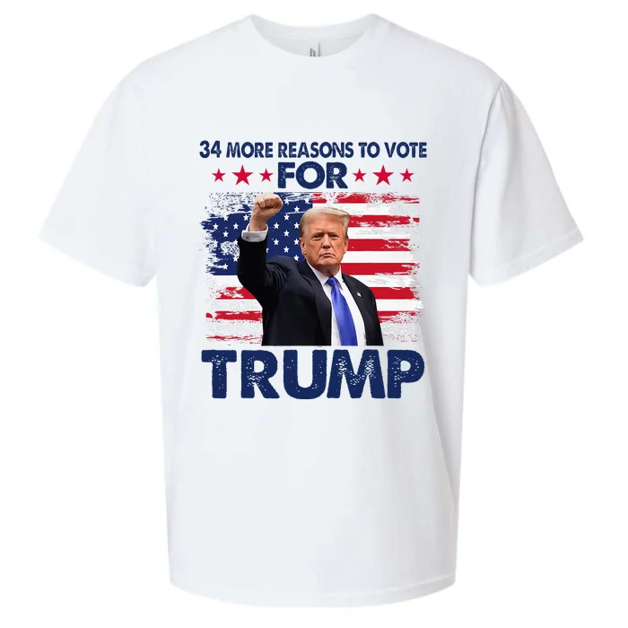 34 More Reasons To Vote For Trump Convicted Felon Trump 2024 Sueded Cloud Jersey T-Shirt