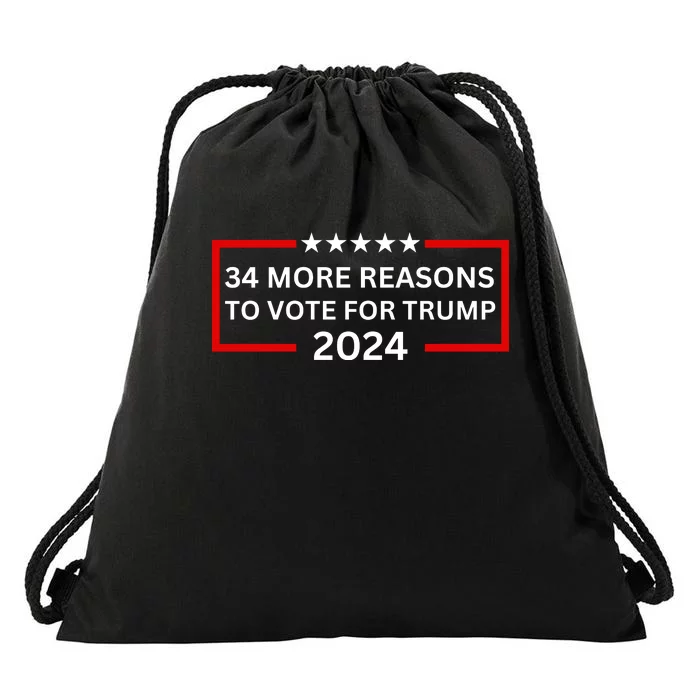 34 More Reasons To Vote For Trump Drawstring Bag