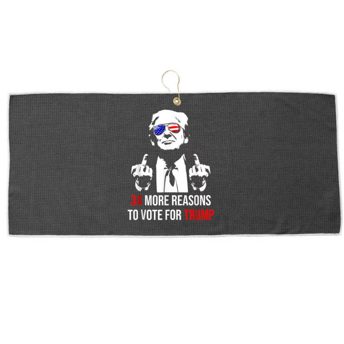 34 More Reasons To Vote For Trump Large Microfiber Waffle Golf Towel