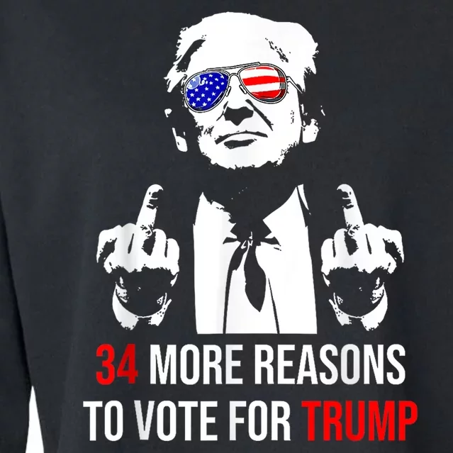 34 More Reasons To Vote For Trump Cropped Pullover Crew