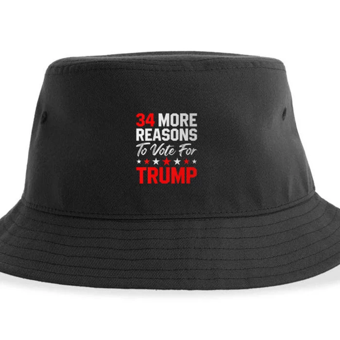 34 More Reasons To Vote For Trump Sustainable Bucket Hat