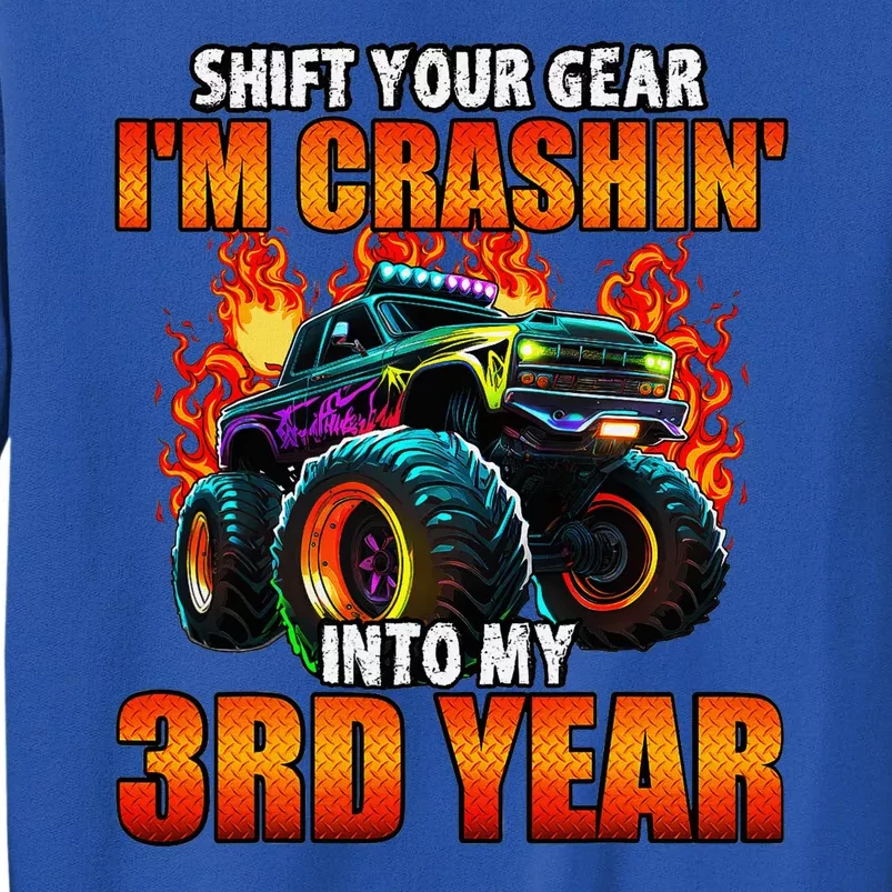 3rd Monster Truck Birthday Party Birthday Tall Sweatshirt