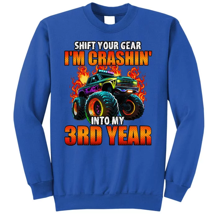 3rd Monster Truck Birthday Party Birthday Tall Sweatshirt