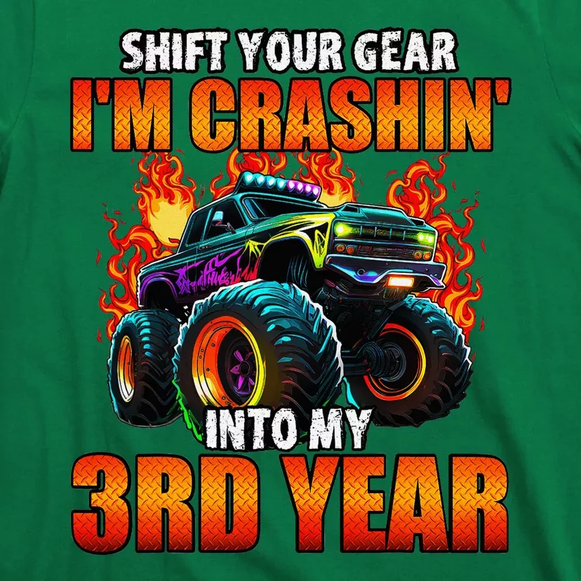 3rd Monster Truck Birthday Party Birthday T-Shirt