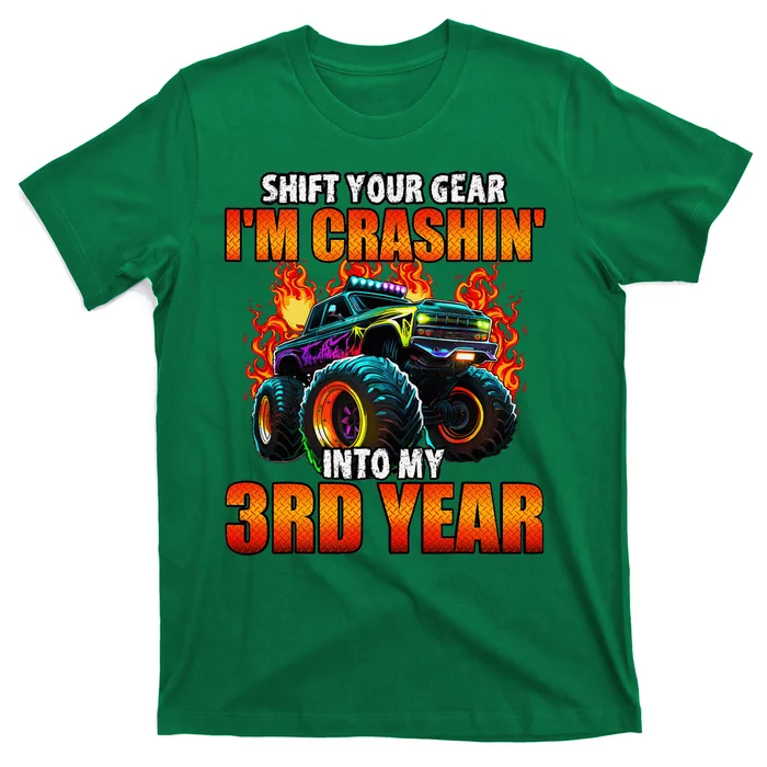 3rd Monster Truck Birthday Party Birthday T-Shirt