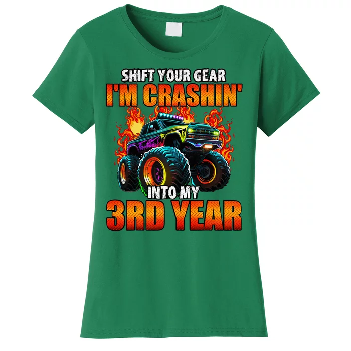 3rd Monster Truck Birthday Party Birthday Women's T-Shirt