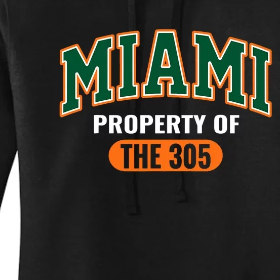 305 Miami Vibes Urban Style Miami Beach Graphic Design Women's Pullover Hoodie