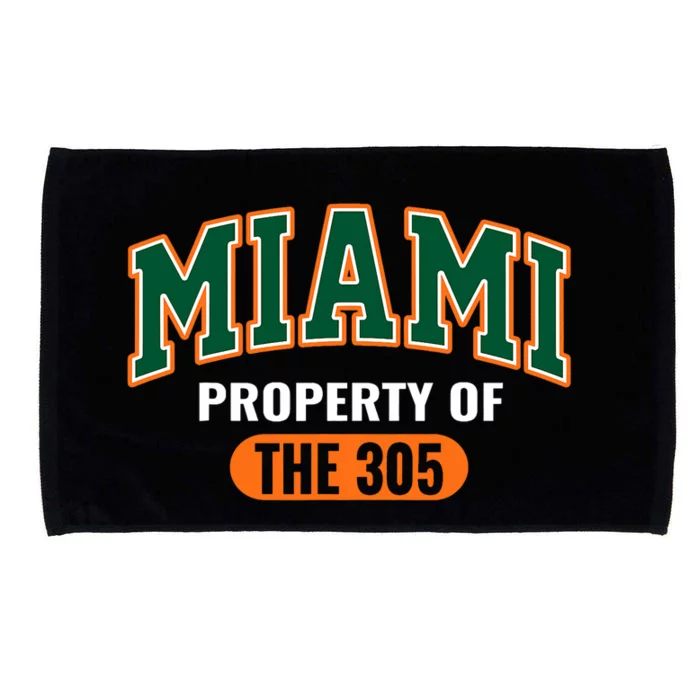 305 Miami Vibes Urban Style Miami Beach Graphic Design Microfiber Hand Towel