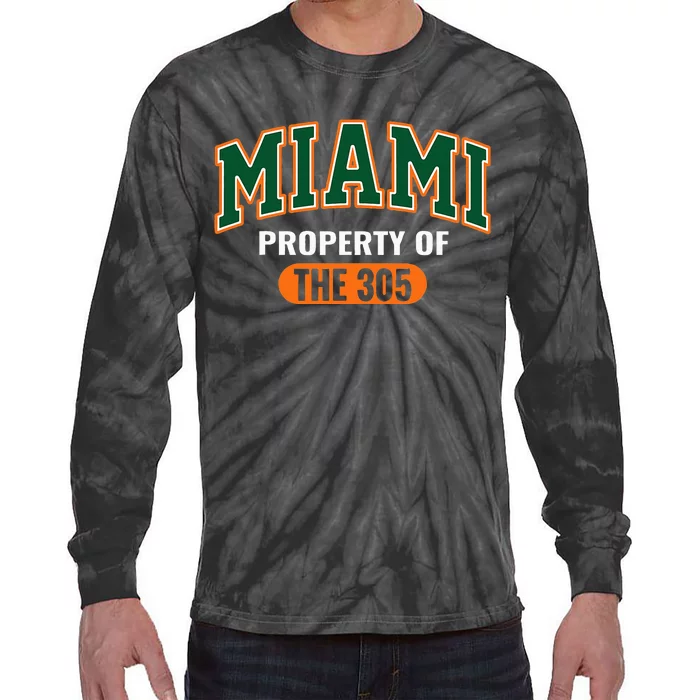 305 Miami Vibes Urban Style Miami Beach Tie-Dye Long Sleeve Shirt