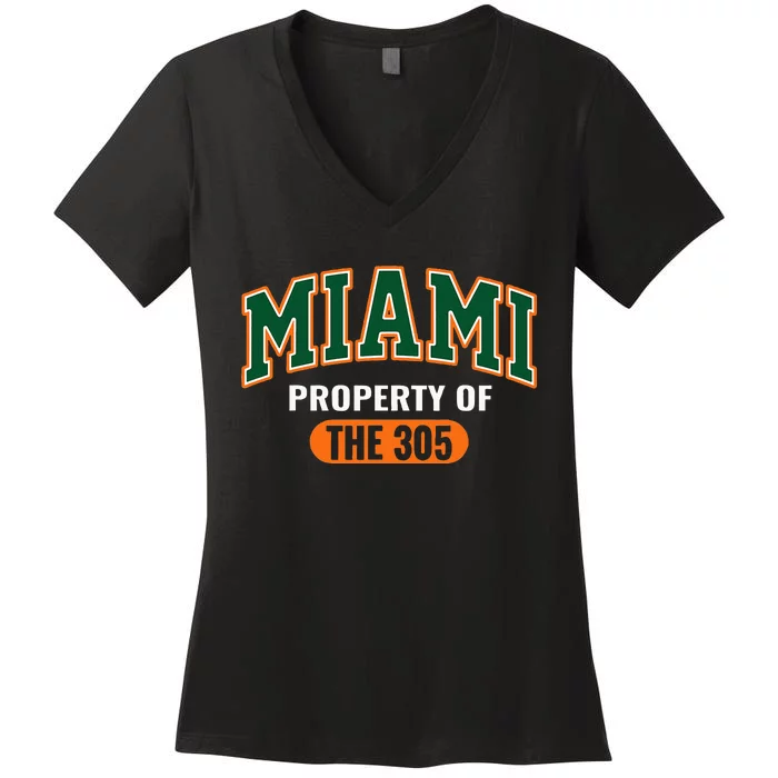 305 Miami Vibes Urban Style Miami Beach Women's V-Neck T-Shirt