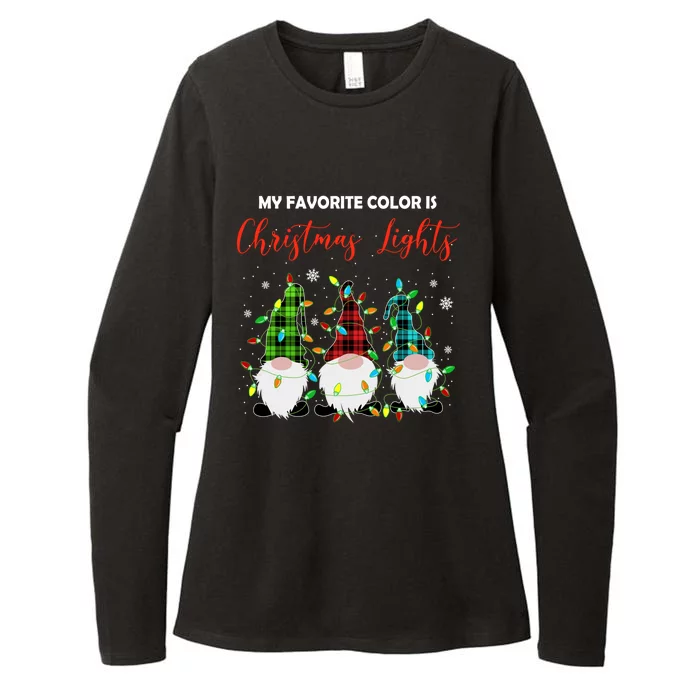 3 Nordic Gnomes Swedish Xmas Lights Nisse Tomte Christmas Cool Gift Womens CVC Long Sleeve Shirt