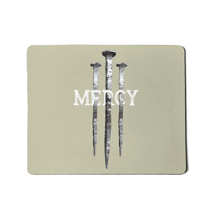 3 Nails Mercy Jesus S Christian Mousepad