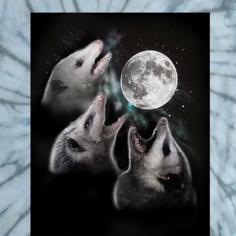 3 Opossum Moon Tie-Dye T-Shirt