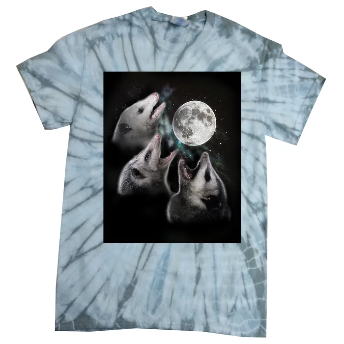 3 Opossum Moon Tie-Dye T-Shirt