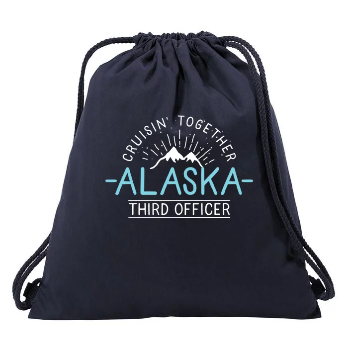 3Rd Officer Matching Family Friends And Group Alaska Cruise Gift Drawstring Bag